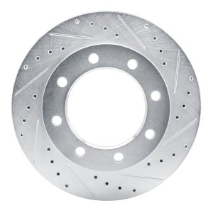 Chevrolet V30 Brake Rotor (1) - Front Right - R1 Concepts - Drilled & Slotted - Silver - `77-`00 Chevrolet V30 Brake Rotor (1) - Front Right - R1 Concepts - Drilled & Slotted - Silver - `77-`00
